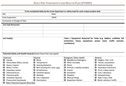 site safety plan