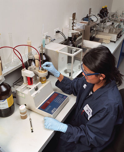 Doing the lab work